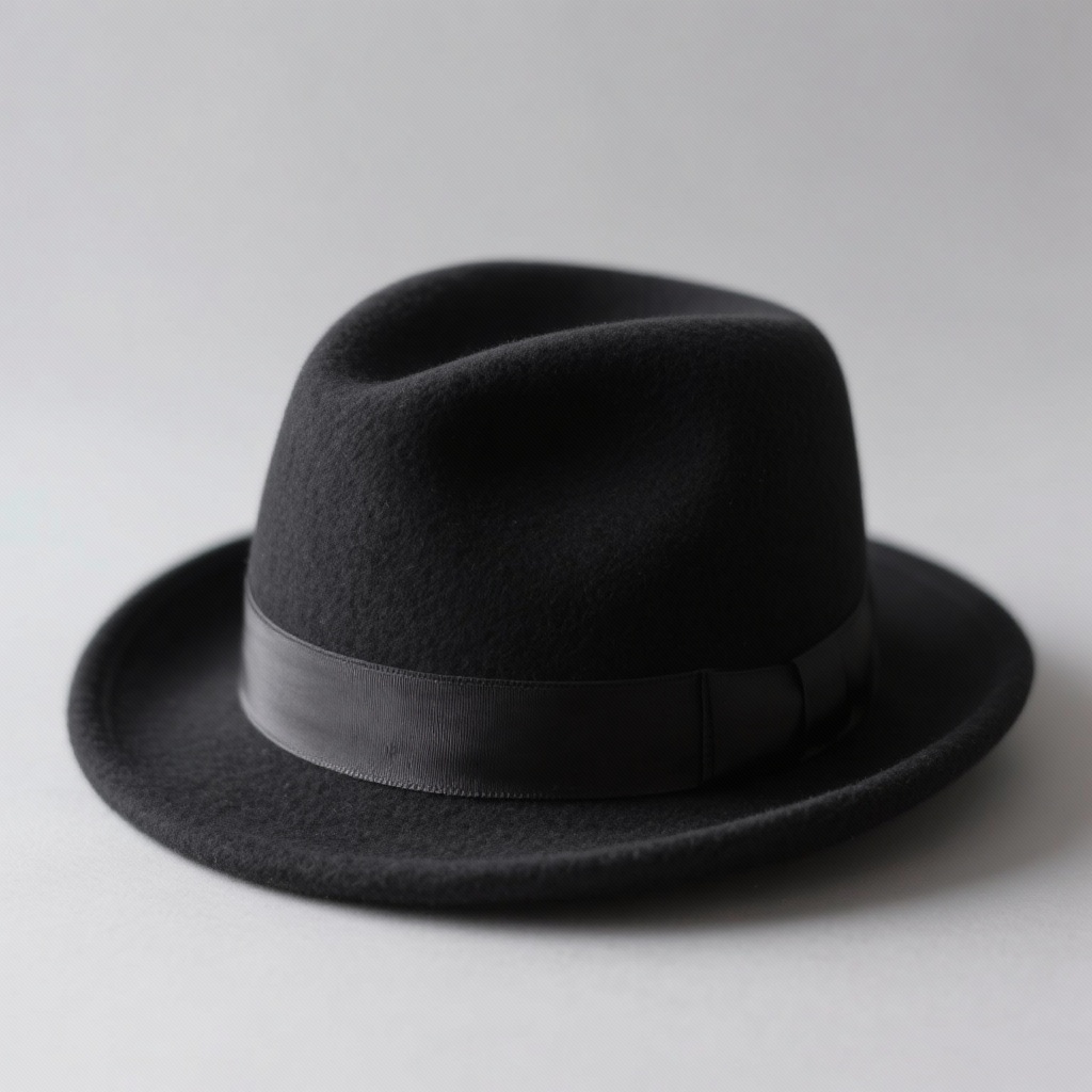 Classic Black Wool Fedora