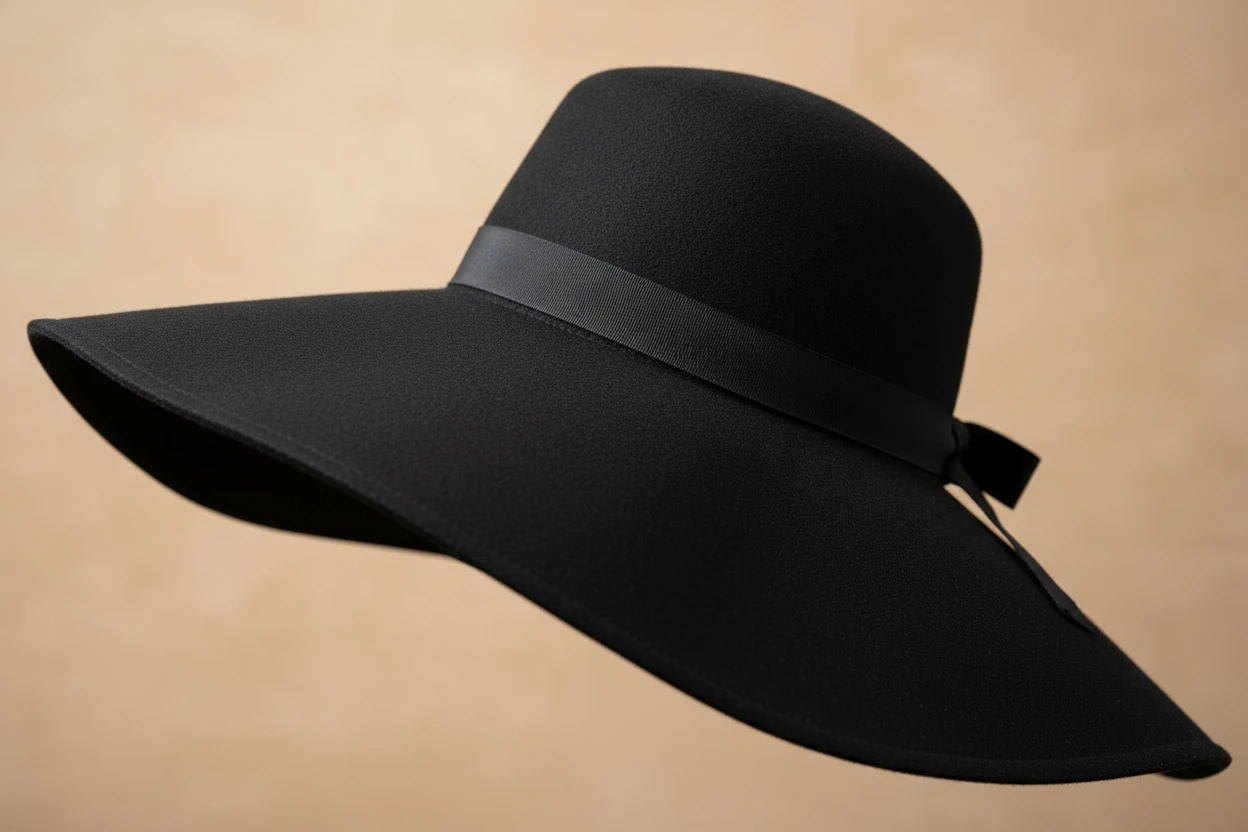 Classic Black Wool Fedora