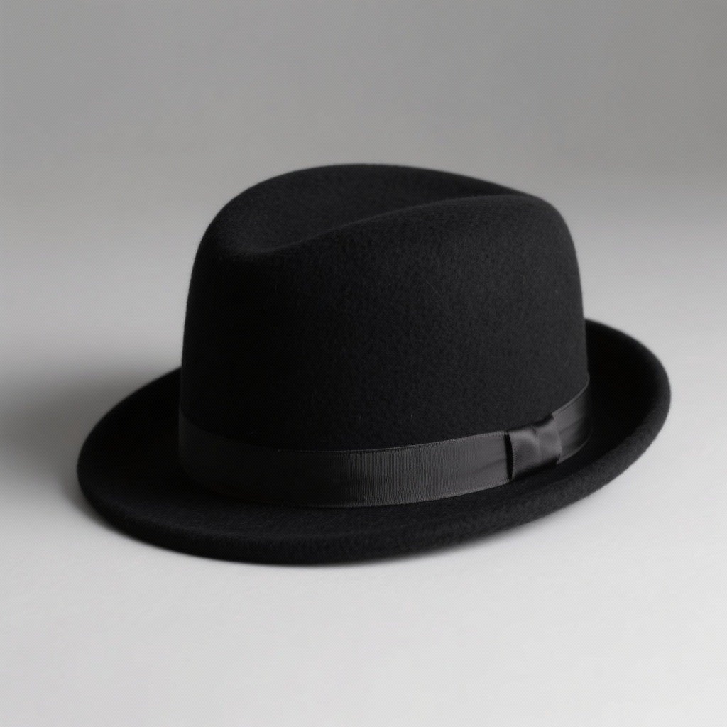 Classic Black Wool Fedora