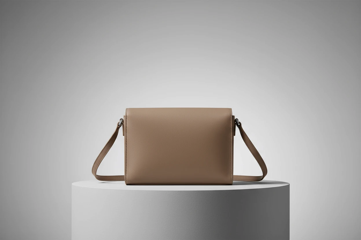 Ivory White Satchel with Gold Hardware