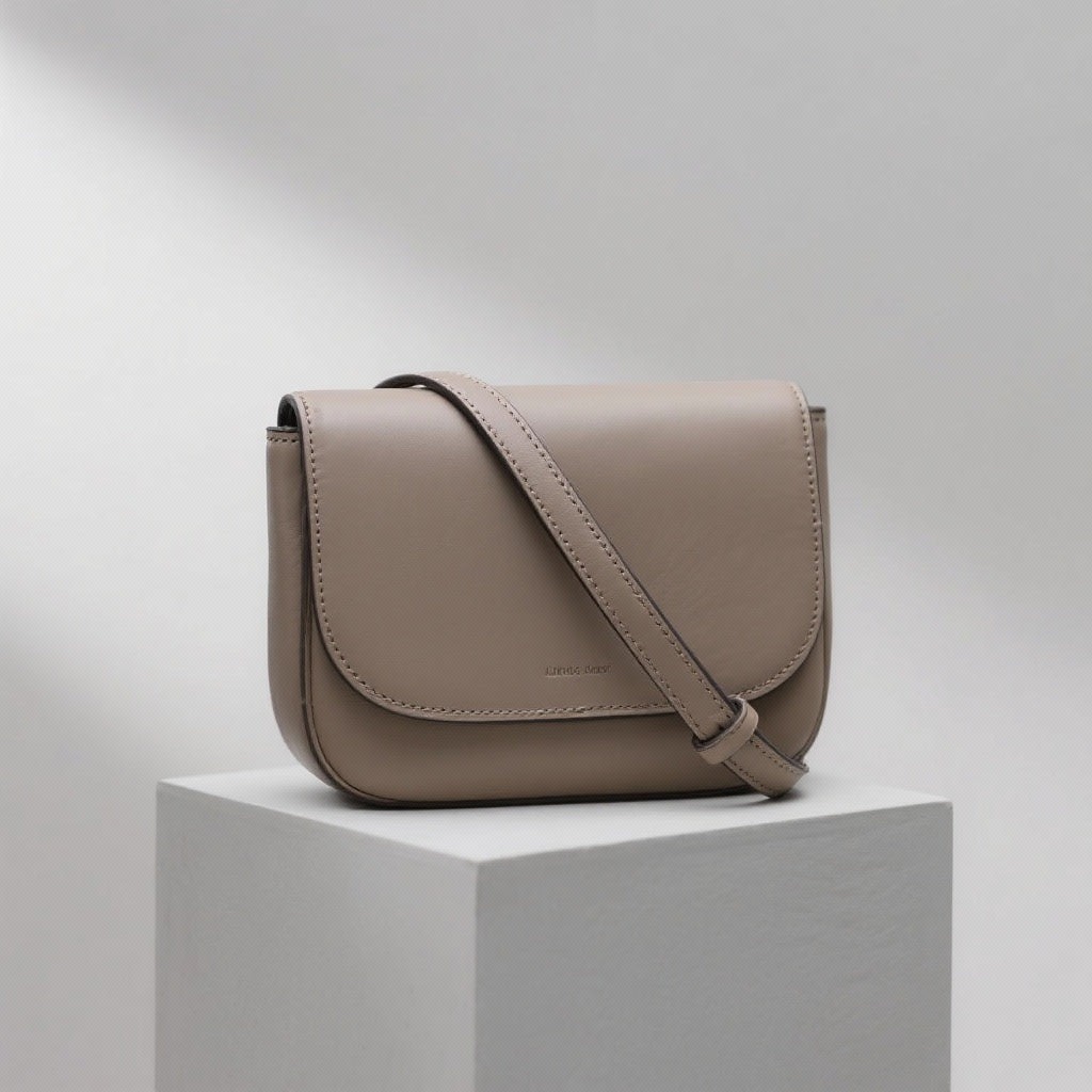 Ivory White Satchel with Gold Hardware