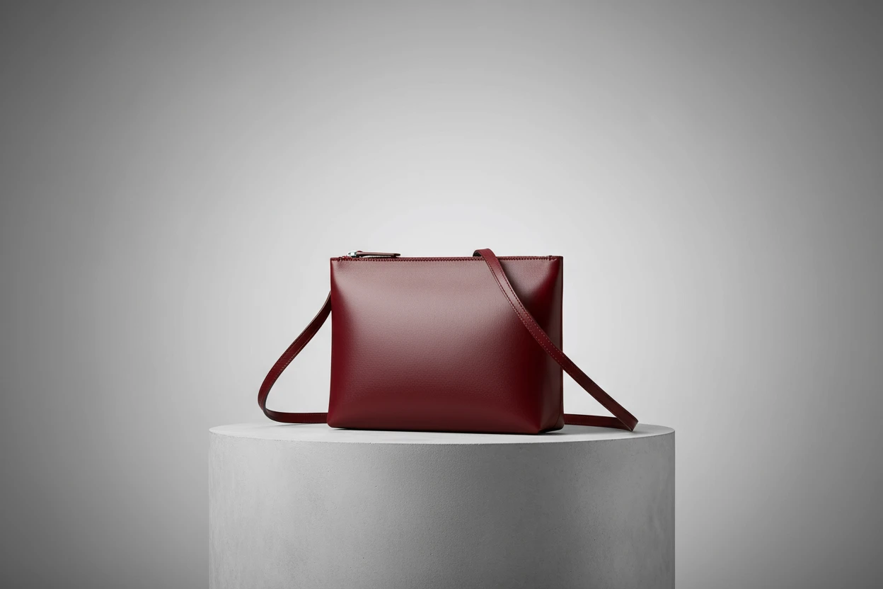 Elegant Burgundy Top-Handle Bag
